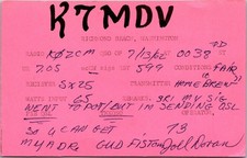 1962 K7MDV Richmond Beach Washington Ham Radio Amateur QSL Card Postcard Vtg picture