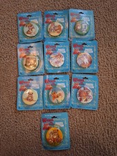 Star Wars Wicket the Ewok Photo Button Pinbacks Lot of 7 on Cardback 1983 picture