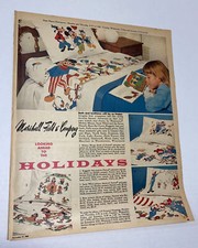 VTG 1960s AD Bed Sheets Bozo Mickey Snow White Raggedy Ann Marshall Field MCM picture