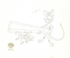 Animaniacs-Pinky And Brain-Original Production Drawing-Brain Meets Brawn picture