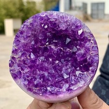 351G Natural Uruguayan Amethyst Quartz crystal open smile ball therapy picture