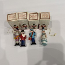 Vintage 1984 Avon Nutcracker Ornament Collection Set of 4 w/ Original Boxes picture