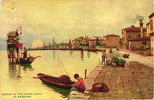 ITALY Venice Corner of the Grand Canal at Mazzorbo Bird House c1913 Postcard picture