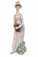Lladro My Little Pet Porcelain Figurine Girl Holding Puppy Dog 11.5” Spain #4994 picture