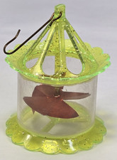 Vintage Birdcage Pinwheel Spinner Twinkler Christmas Ornament Lime Plastic picture