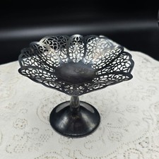Vintage International Silver Co Lovelace Silverplate Pedestal Compote Dish picture