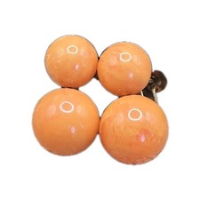Vintage Butterscotch Bakelite Screw Back Drop Earrings picture