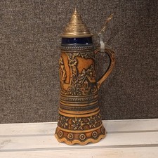 VTG Gerz W. Germany Ceramic Lidded Beer Stein Music Box – Working Condition picture