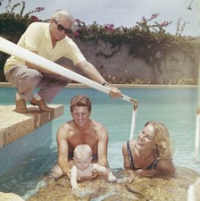 Former President Of Lebanon Camille Chamoun On Left With His 1960s Old Photo picture
