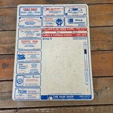 Vintage 1987 Stacy MN Advertising Dry Erase Memo Board 10.5x13.5 Maple Marketing picture