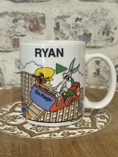 Vtg 1994 Six Flags Mug Looney Tunes Name 