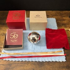 Wallace 2020 50th Anniversary Silverplate Sleigh Bell Christmas Ornament NIB picture