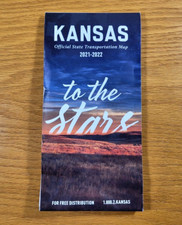 Kansas Map Road State Travel City Highway Transportation Recreation 2021 - 2022 picture