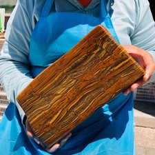 15.02LB Large Natural Tiger Eye Quartz Crystal Polished Healing Sample 5639 picture