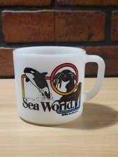 Vintage Anchor Hocking Sea World Souvenir Coffee Mug 1980s picture