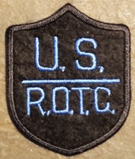 Vintage College University U.S. ARMY AIR FORCE ROTC Patch BLUE & BLACK Felt Orig picture