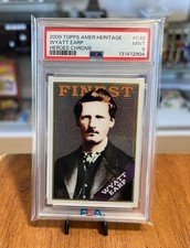 /1776 Wyatt Earp Chrome 2009 Topps #C42 PSA Deadwood Tombstone O.K. Corral 1881 picture