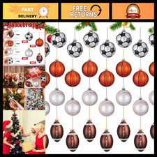 32 Pcs Christmas Sports Ball Ornaments for Tree Decor - Festive Hanging Decorati picture
