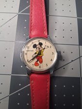Rare Vtg Pratina Mechanical Mickey Mouse Disney Watch picture