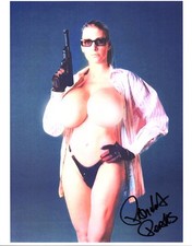 Striptease Star PANDORA PEAKS secret agent signed photo picture