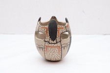 Angea Tohono O'Odham PICTORIAL Jar Pot Vase Papago Native American Pueblo- picture