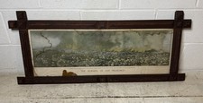 Large Antique Hand Made Chip Carved Wood Tramp Art Frame Geometric 16”x38” picture