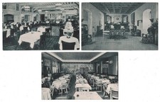 3 1930'S-40'S LOBBY MARYLAND ROOM CHESAPEAKE LOUNGE EMERSON HOTEL BALTIMORE PC picture