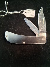 Cutco Brand 1884 2 Blade Black Metal Hadled Pocket Knife U.S.A. (Lot #9236) picture