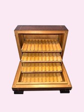 Vintage Italian Sorrento Marquetry Wood Cigarette Dispenser Box Tiered Alpine picture