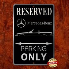 Mercedes 1998-2011 SL Classy Brushed Laser Etched Aluminum Parking sign 8x12 picture