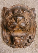 Vintage Rustic Roaring Lion Head Resin Decorative Wall Plaque. 8