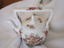 Arthur Wood Teapot rose & White Floral 5695 England Kettle Vintage Beautiful 6