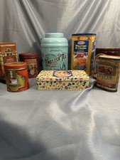 8 Vintage Kitchen Item Tins picture