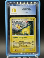 POP 1 Pokémon 2009 Platinum Ampharos Holo Card 1/127 CGC 10 Pristine + Swirl 🌀 picture