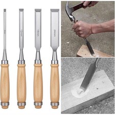 4PCS Wood Chisel Set Carving Knife Woodworking Tool Gouges 1/4