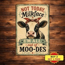 Heifer Please Funny Cow Farmhouse Country Humor Metal Tin Sign picture
