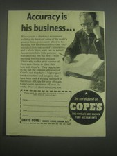 1953 David Cope Ltd. Ad - Accuracy is his business picture