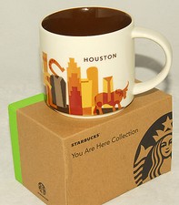 STARBUCKS - YOU are HERE  HOUSTON Scenic Collectible COFFEE CUP 2015 *NEW IN BOX picture