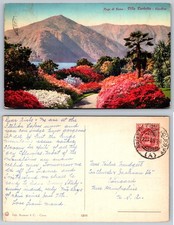 Vintage Lake Como Postcard Villa Carlotta Giardino Italy 1928 Posted Brunner picture