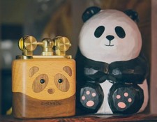 Cute Panda Lighter Handcrafted Wooden Chengdu Panda Hometown Travel Souvenir  picture