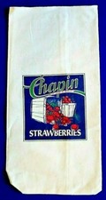 Vintage CHAPIN Strawberries Canvas/Cloth Bag  NEW-  Set of 2 Bags picture