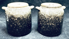 Salt & Pepper Shakers White and Brown Jug NEW picture
