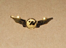 Northwest Airlines Metal Flight Attendant Employee Uniform Crew Pinback Wings picture