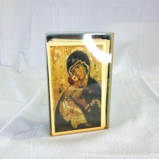 Vintage Orthodox Christian Icon Prayer Cards Set Virgin Mary Jesus Christ picture