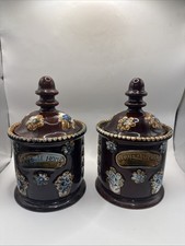 Set Of 2 Old Stafford Canisters By Crownford Giftware “Love At Home” * picture