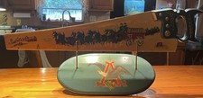 Anheuser Busch painted beer wagon horses saw with stand signed by artist Wilhelm picture