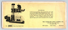 Fosdick Heavy Duty Radial Drill The Cleveland Tool & Supply Co Ohio Blotter picture