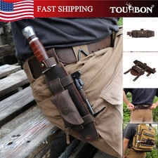 TOURBON Survival Tracker Knife Sheath Belt Holster Horizontal Tool Pouch Gift US picture