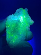 Large Rare Very UV Reactive Novacekite on Gypsum from Chihuahua, Mexico picture