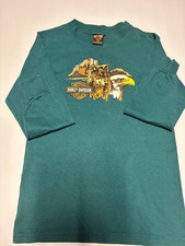 NWOT Vintage 1998 Harley-Davidson Atlanta Georgia Teal LS T-Shirt 14/16 Youth picture
